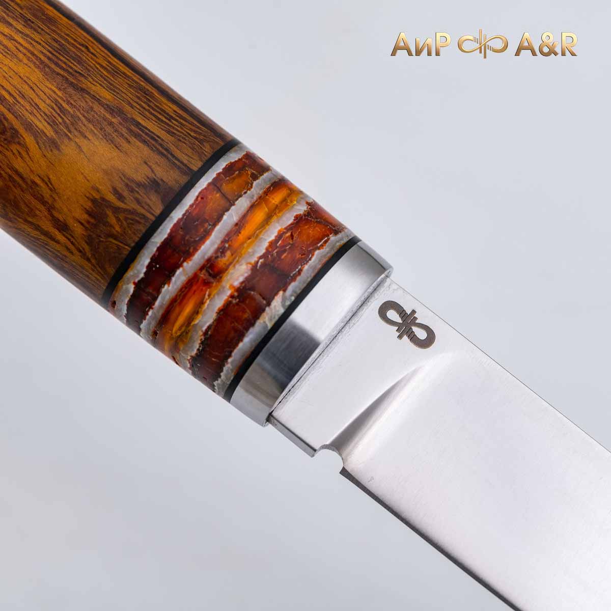 Финка-5 (железное дерево, стаб.зуб мамонта, фибра, нерж.) - Компания «АиР»