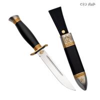  Нож Финка-2 НКВД с золотом, 40Х10С2М, комбинированные ножны Артикул: 37369