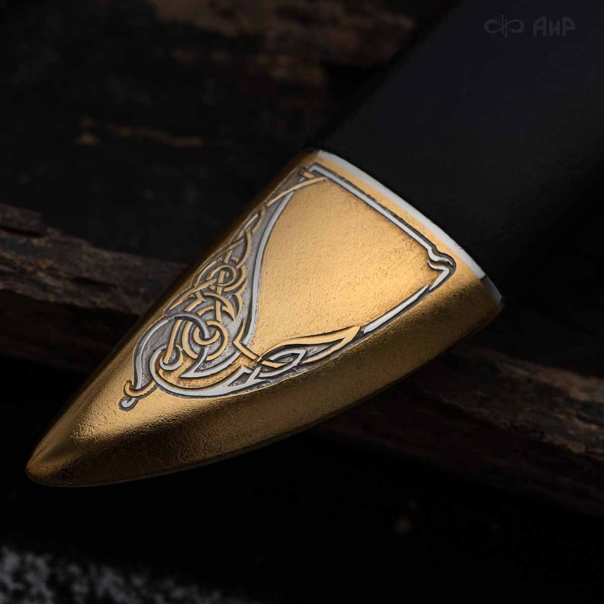 Нож Лиса с сюжетом Орел на воле, комбинированные ножны, Артикул: 37451 - Компания «АиР»