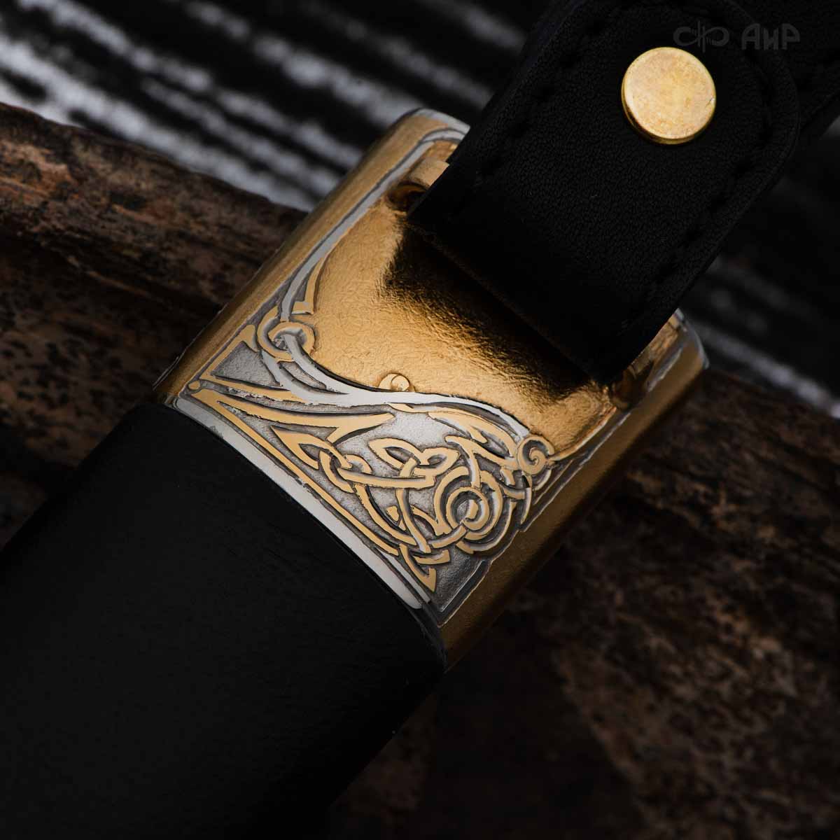 Нож Лиса с сюжетом Орел на воле, комбинированные ножны, Артикул: 37451 - Компания «АиР»