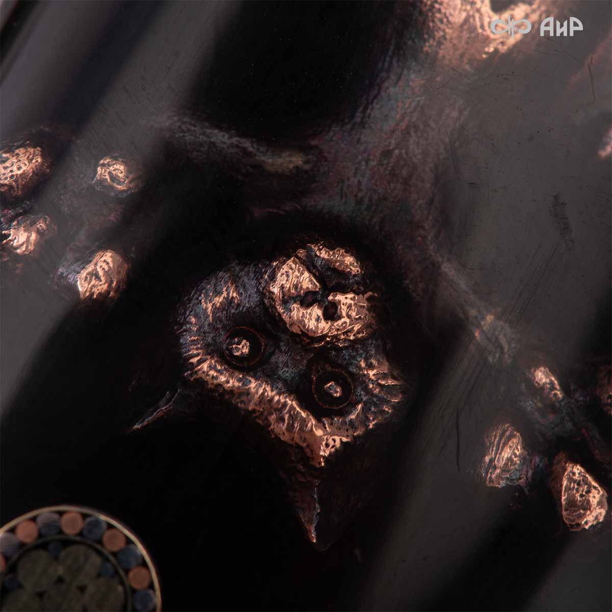 Нож Котэ, ювелирный полимер, латунь, патинирование меди, дамасская сталь ZDI-1016, дикий, Артикул: AF0000022695 - Компания «АиР»