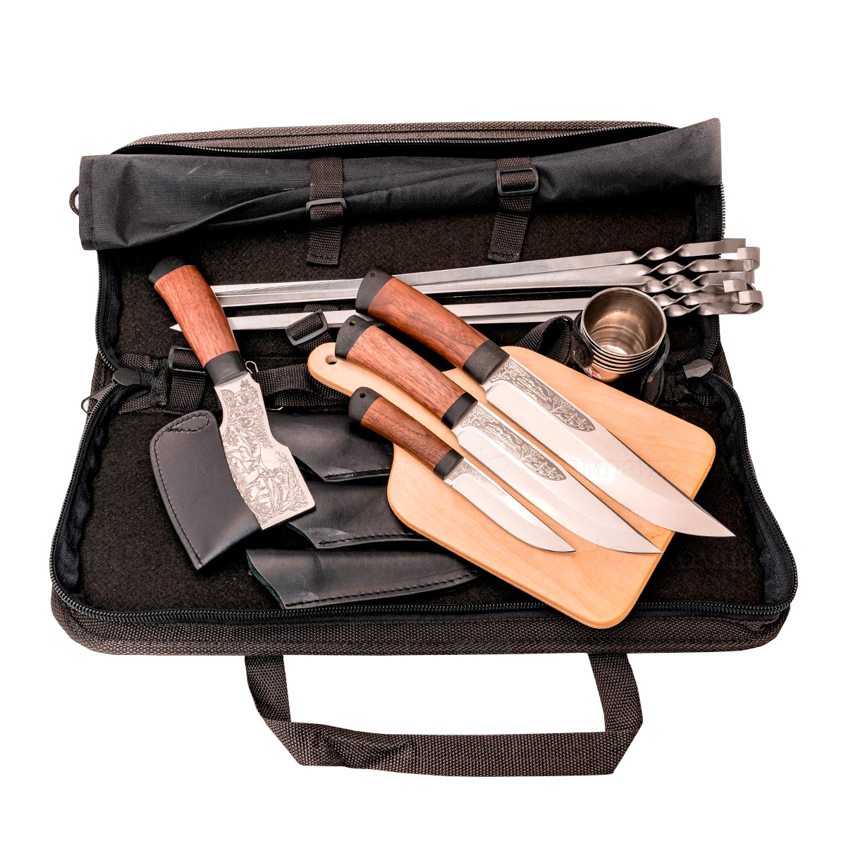  Набор Шашлычный-1 (орех, гравировка олени) - Компания «АиР»