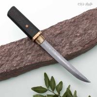  Нож Айкути, дамасская сталь ZDI-1016, стабилизированный граб, мокуме гане, Артикул: AF0000023044