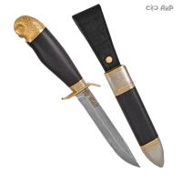 Нож Штрафбат с золотом, литье Сова, ZDI-1016, комбинированные ножны Артикул: 35932