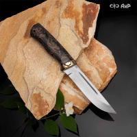 Бекас (композит, бронзовая микросетка волны, черный, мокуме гане) дамасская сталь ZDI-1016 - Компания «АиР»