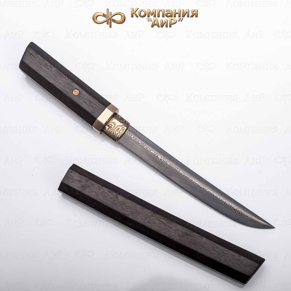  Композиция Хома Рикиси с айкути, граб, дамасская сталь ZDI-1016 - Компания «АиР»