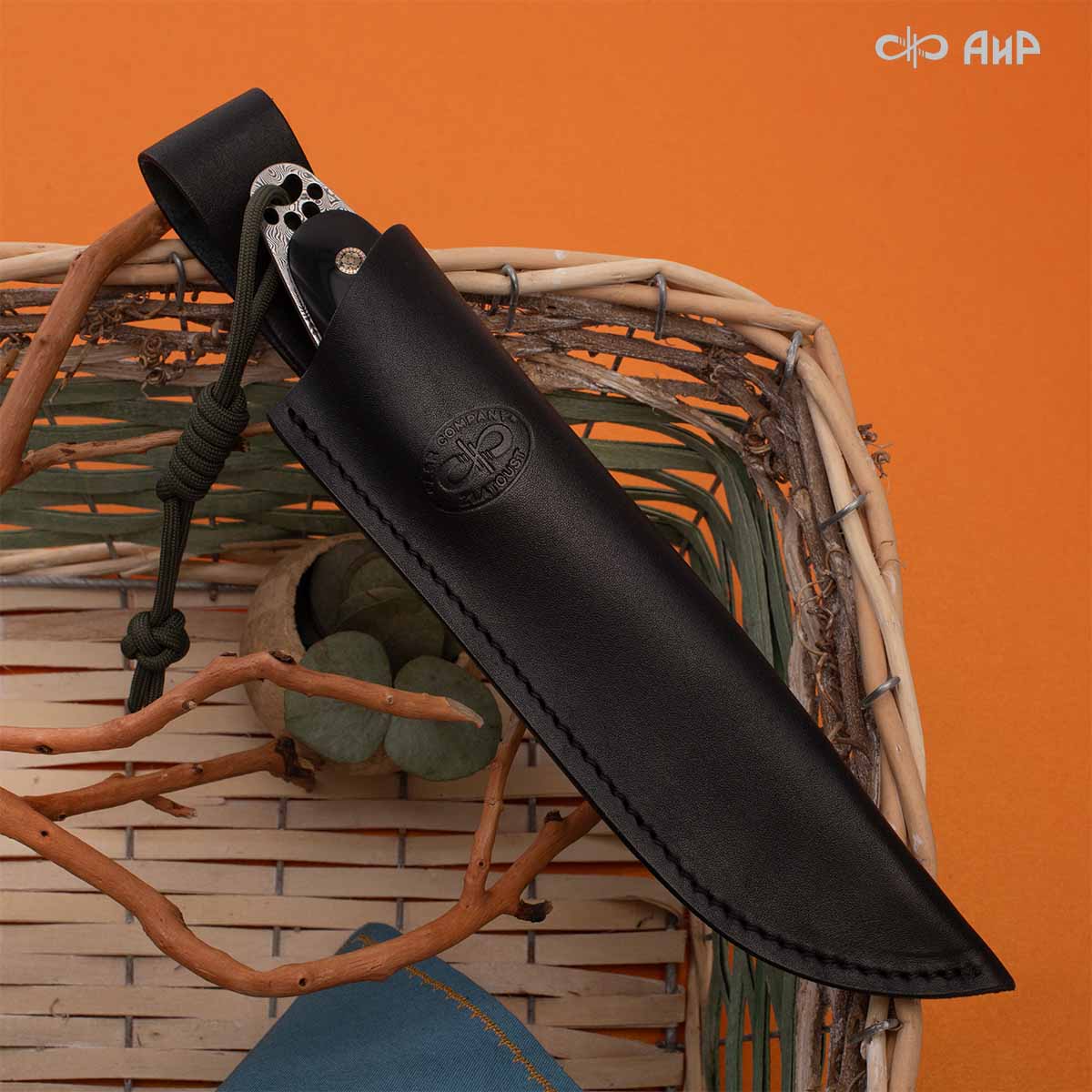 Нож Котэ, ювелирный полимер, латунь, патинирование меди, дамасская сталь ZDI-1016, дикий, Артикул: AF0000022695 - Компания «АиР»