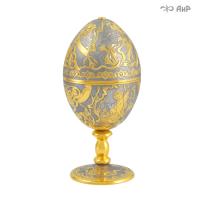 Яйцо сувенирное Купидон с желтым фианитом, Артикул: 10135