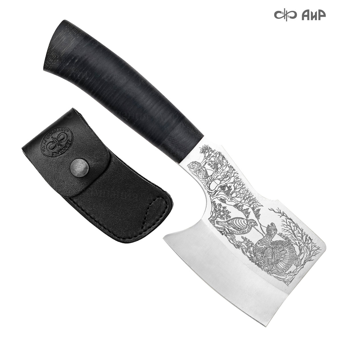 Набор Шашлычный-1 (кожа, гравировка глухари) - Компания «АиР»