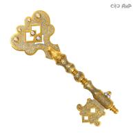 Ключ сувенирный с белыми фианитами и цирконами, Артикул: 9293