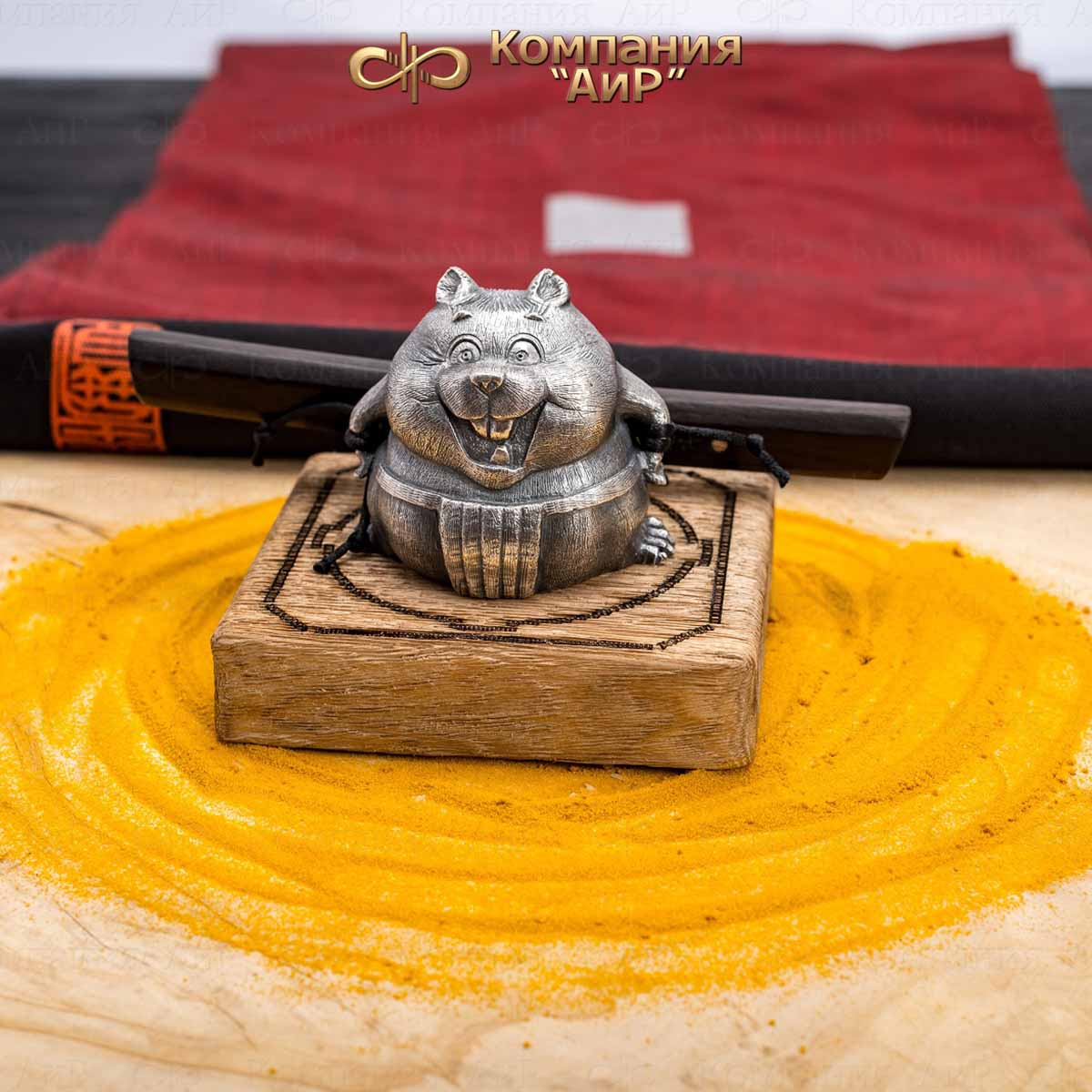  Композиция Хома Рикиси с айкути, макасар, дамасская сталь ZDI-1016 - Компания «АиР»