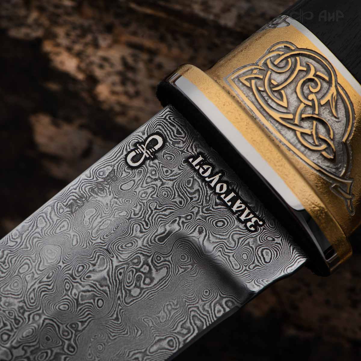 Нож Лиса с сюжетом Орел на воле, комбинированные ножны, Артикул: 37451 - Компания «АиР»