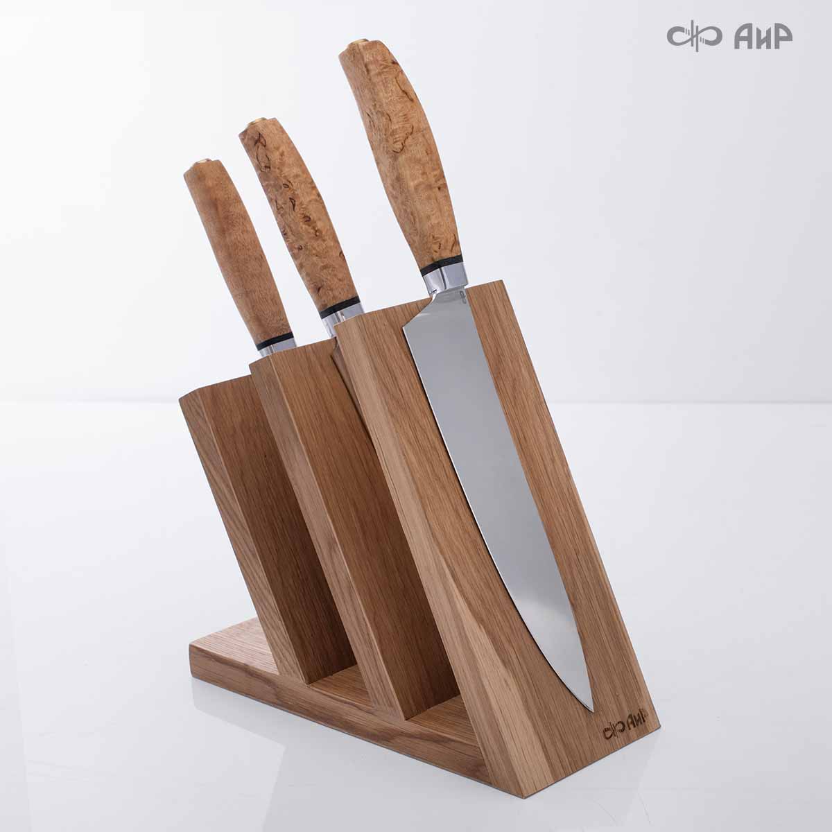 Магнитный держатель для ножей Тройка (дуб) - Компания «АиР»