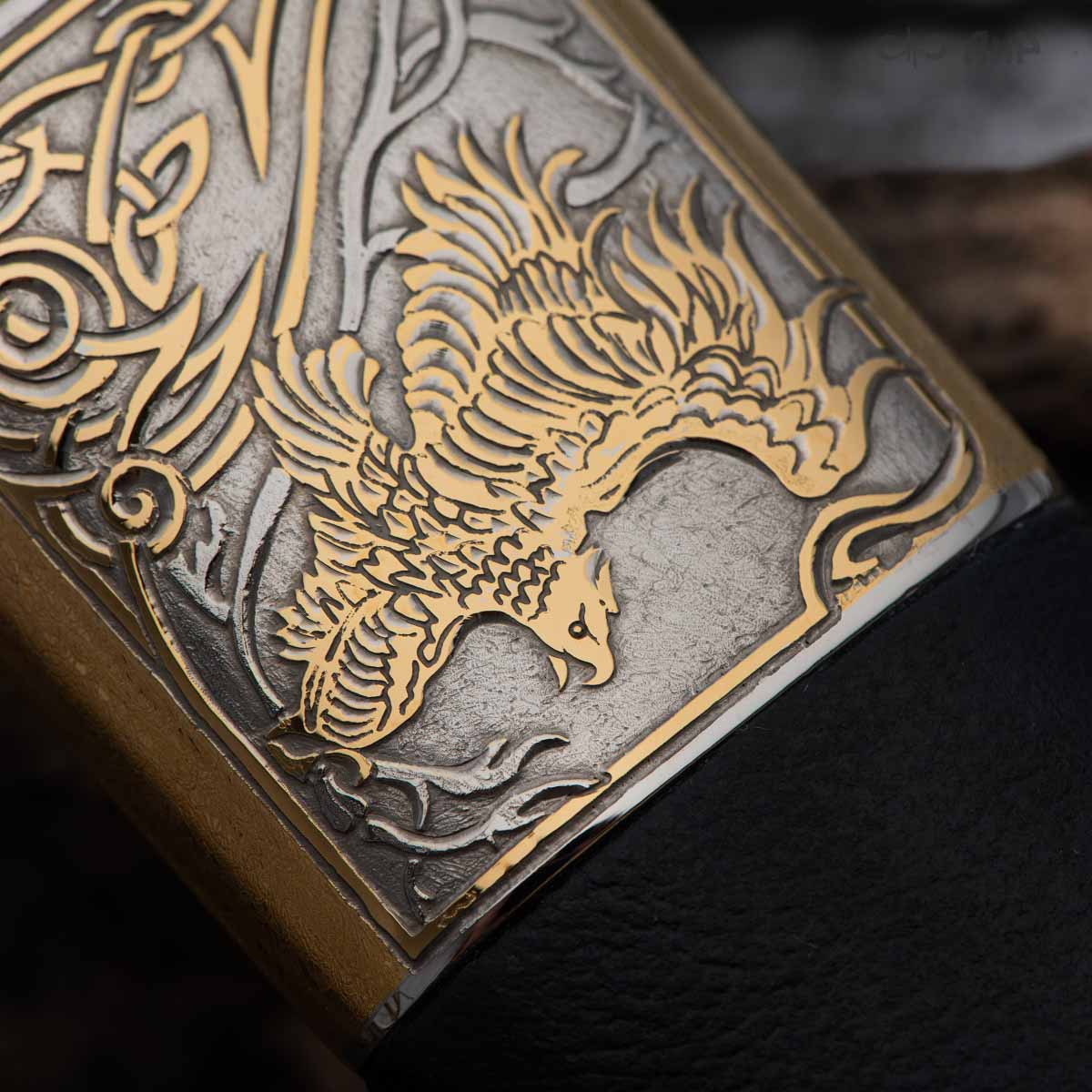 Нож Лиса с сюжетом Орел на воле, комбинированные ножны, Артикул: 37451 - Компания «АиР»