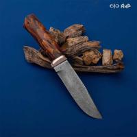 Турист (композит с растительными волокнами желтый, мокуме гане) дамасская сталь ZDI-1016 - Компания «АиР»