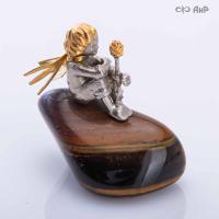 Сувенир Маленький принц на камне, тигровый глаз, Артикул: AF0000012785