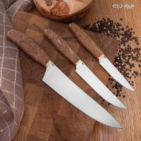 Набор Поварской-3 (стабилизированная карельская береза натуральная, мокуме гане 3 мм) - Компания «АиР»