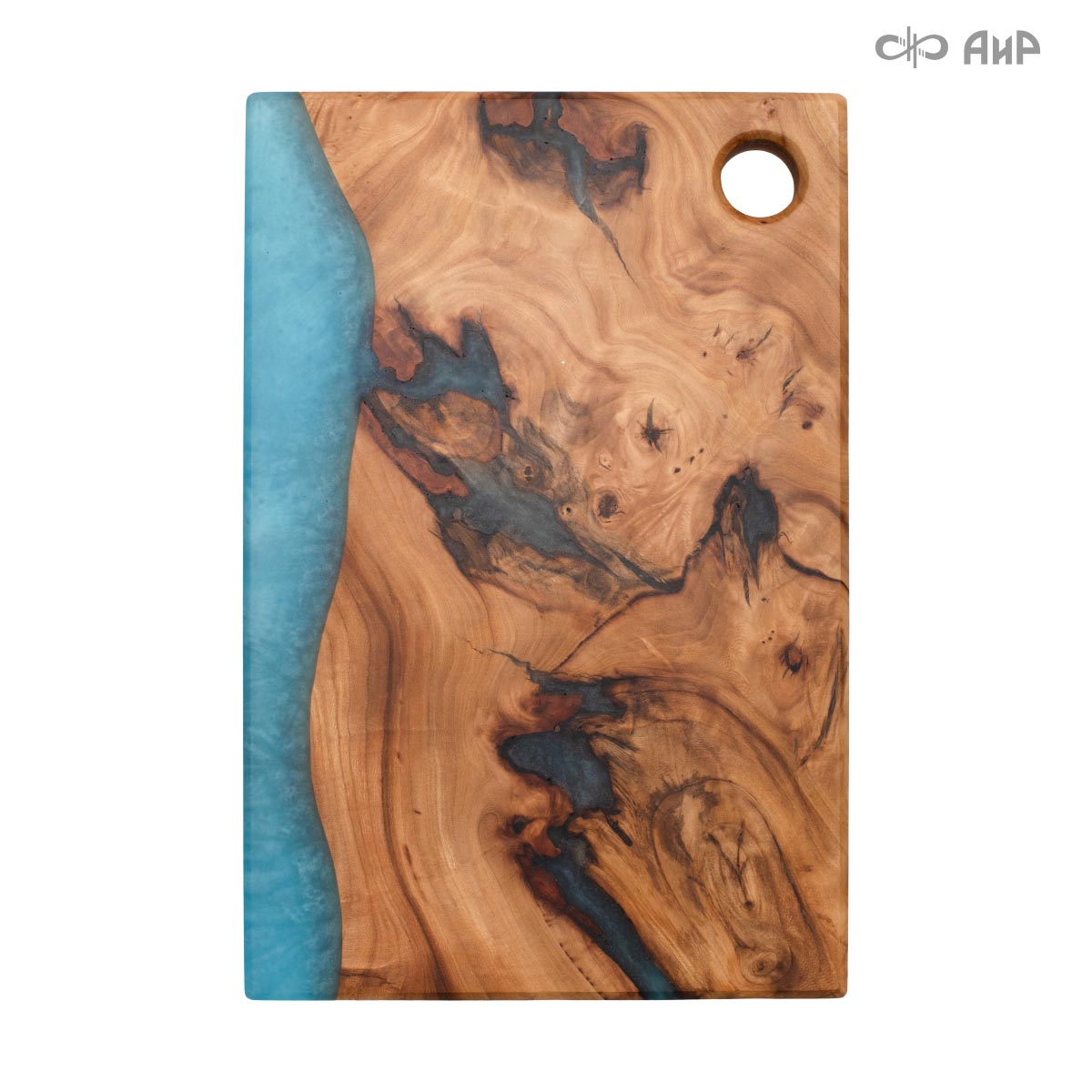 Доска сервировочная Горизонт, карагач, бирюза - Компания «АиР»