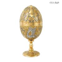 Яйцо сувенирное Крылатый конь с желтым фианитом, Артикул: 2189
