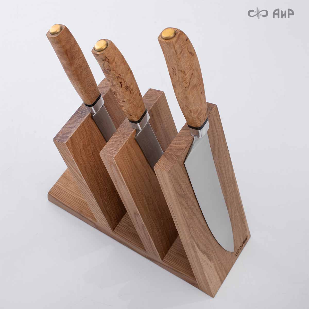 Магнитный держатель для ножей Тройка (дуб) - Компания «АиР»