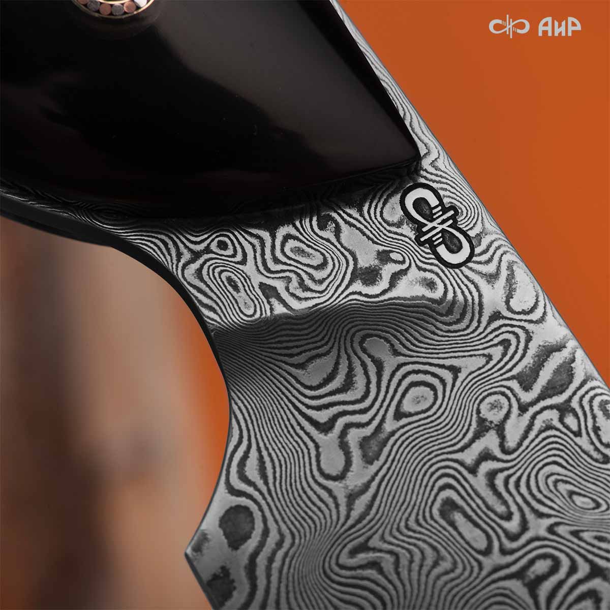 Нож Котэ, ювелирный полимер, латунь, патинирование меди, дамасская сталь ZDI-1016, дикий, Артикул: AF0000022695 - Компания «АиР»