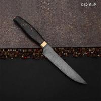 Овощной (композит светящийся и изменяющий цвет, с микросеткой луна, латунь) дамасская сталь ZDI-1016, узор капля NEW - Компания «АиР»