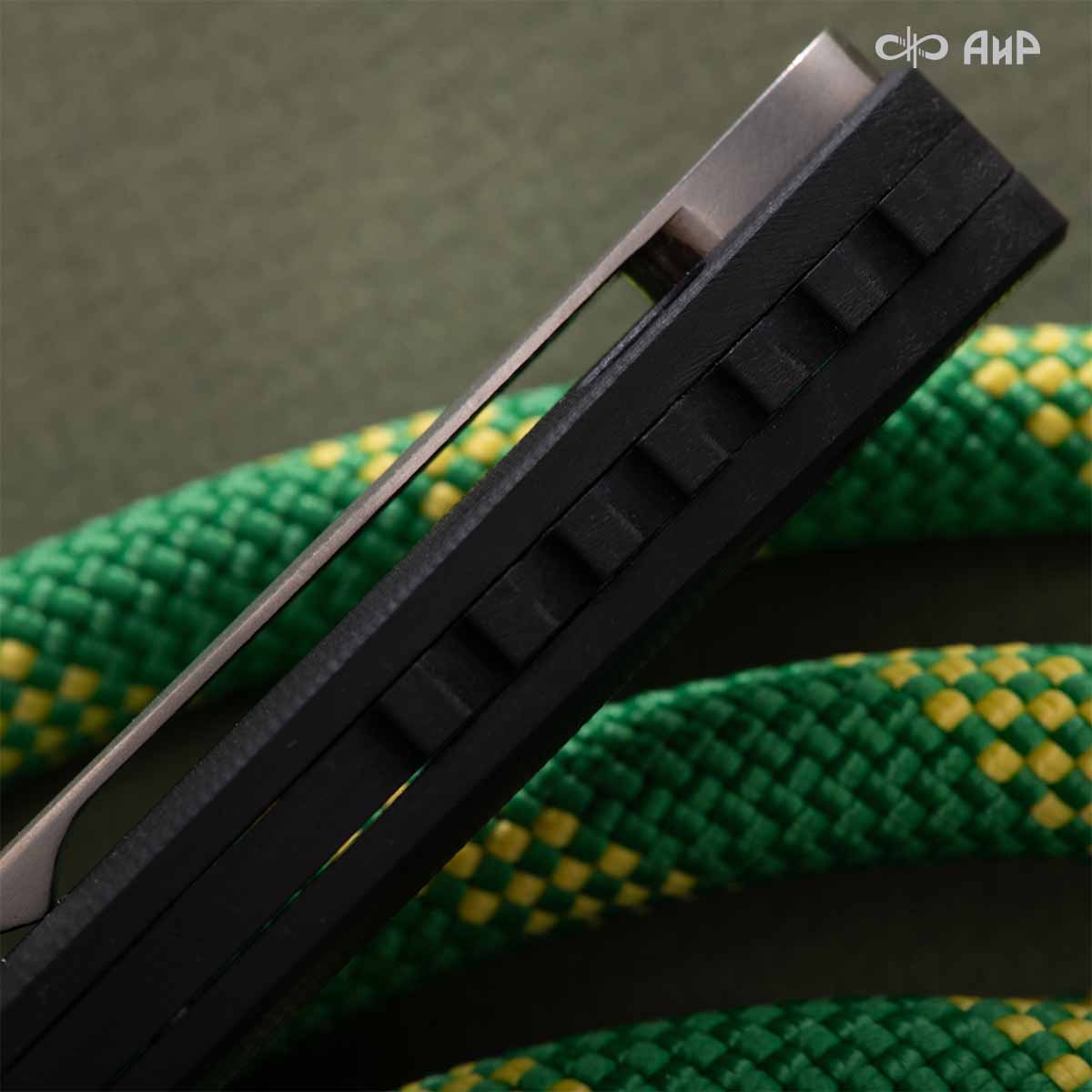 Хантер (G10 черный, кастомная заточка) дамасская сталь ZDI-1016, узор твист - Компания «АиР»