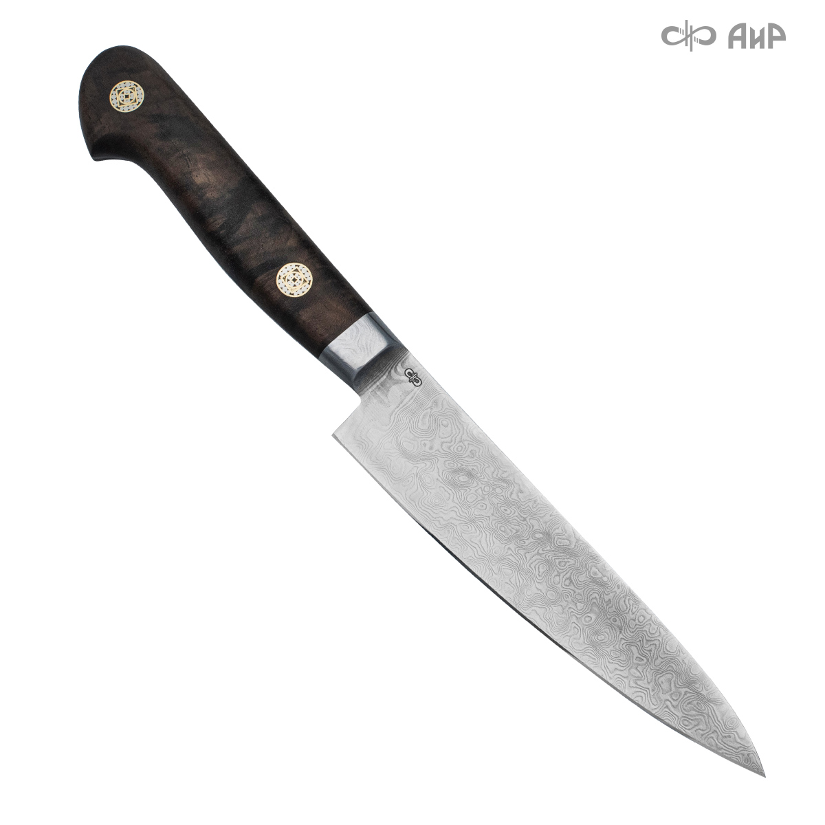 Овощной ЦМ интегральный (стабилизированный кап ореховый, мозаичные пины) дамасская сталь ZDI-1016 - Компания «АиР»