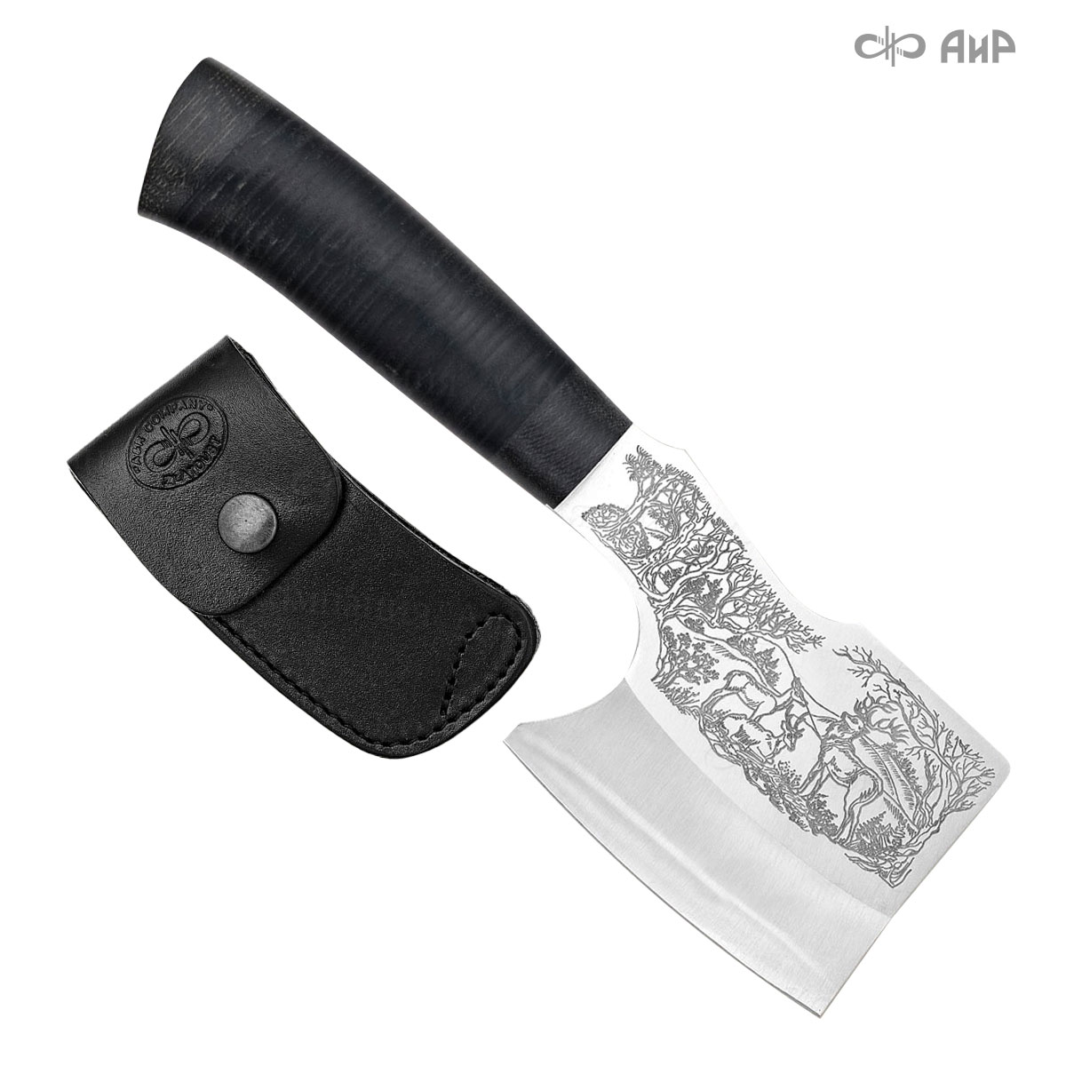 Набор Шашлычный-1 (кожа, гравировка олени) - Компания «АиР»