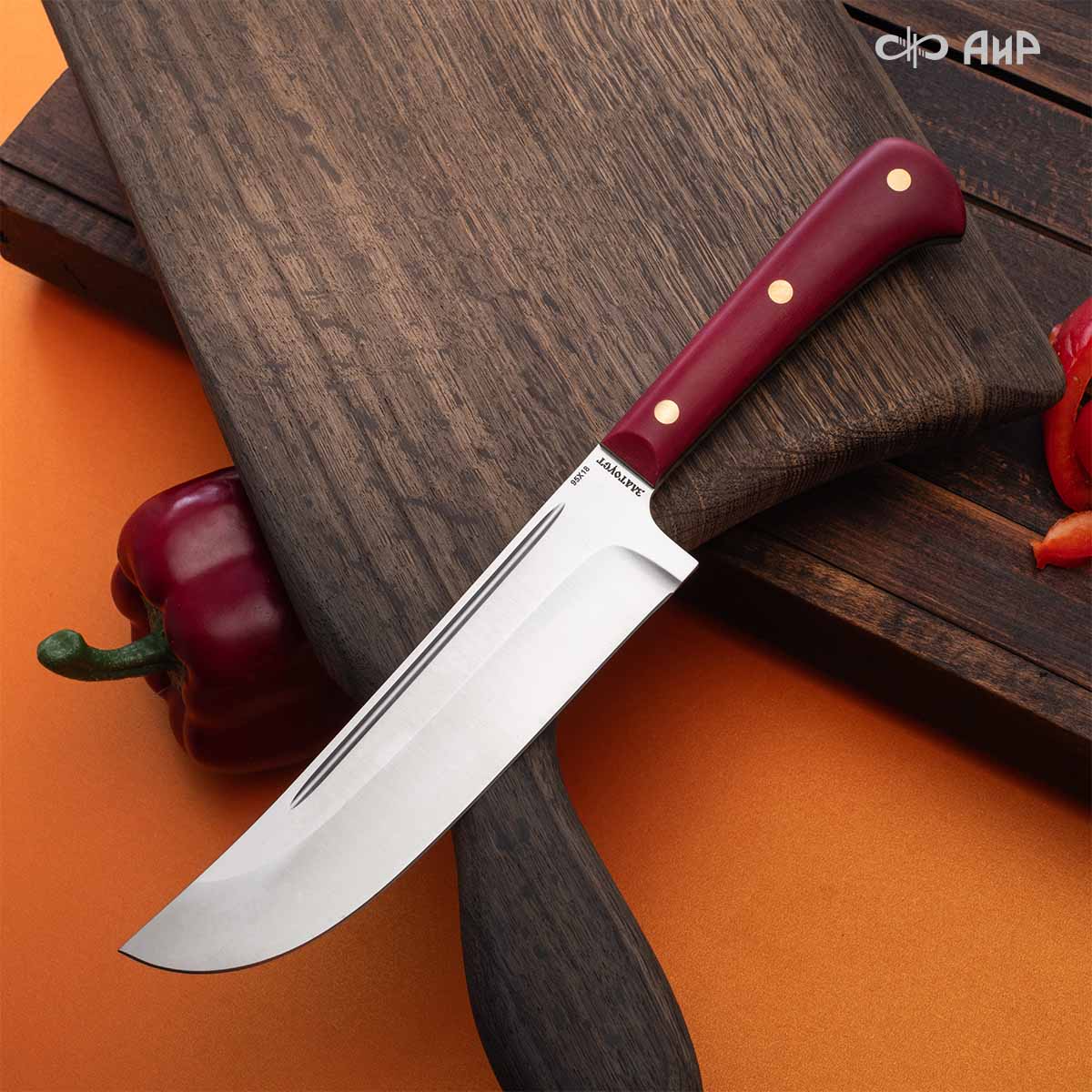 Пчак ЦМ (микарта вишневая с черной подложкой) - Компания «АиР»