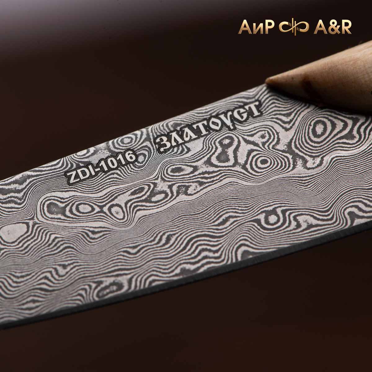 Набор стейковых ножей ЦМ (карельская береза) дамасская сталь ZDI-1016 - Компания «АиР»