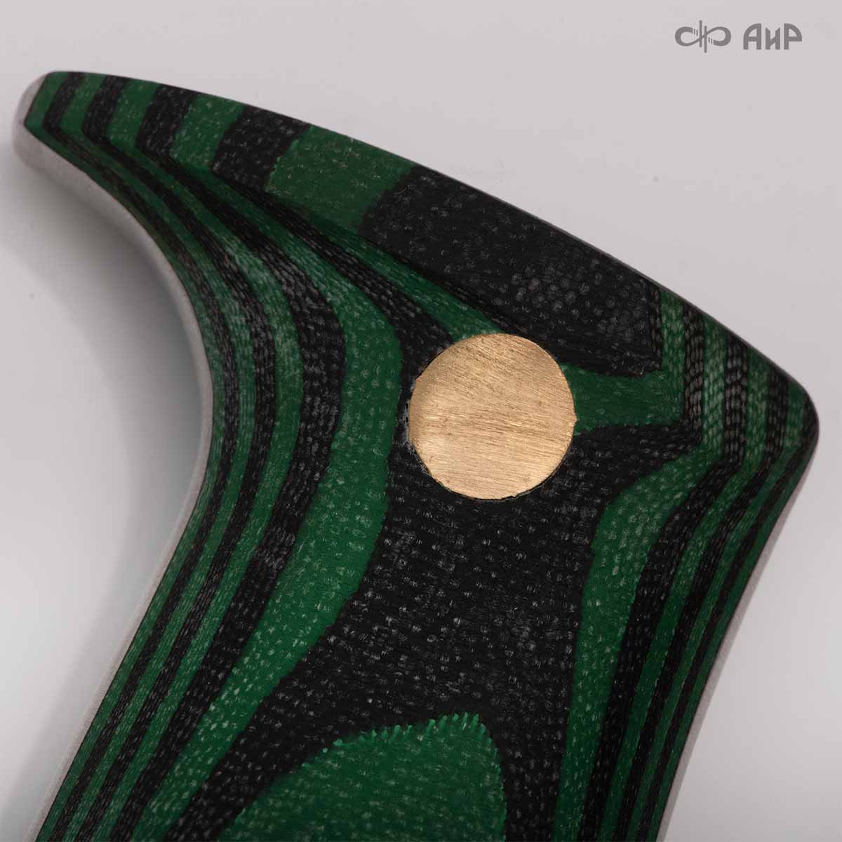 Уралмаш тесак (G10 зелено-черный, паракорд с темлячным узлом, кастомная заточка) - Компания «АиР»