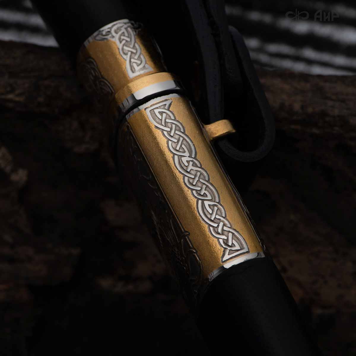 Нож Лиса с сюжетом Орел на воле, комбинированные ножны, Артикул: 37451 - Компания «АиР»