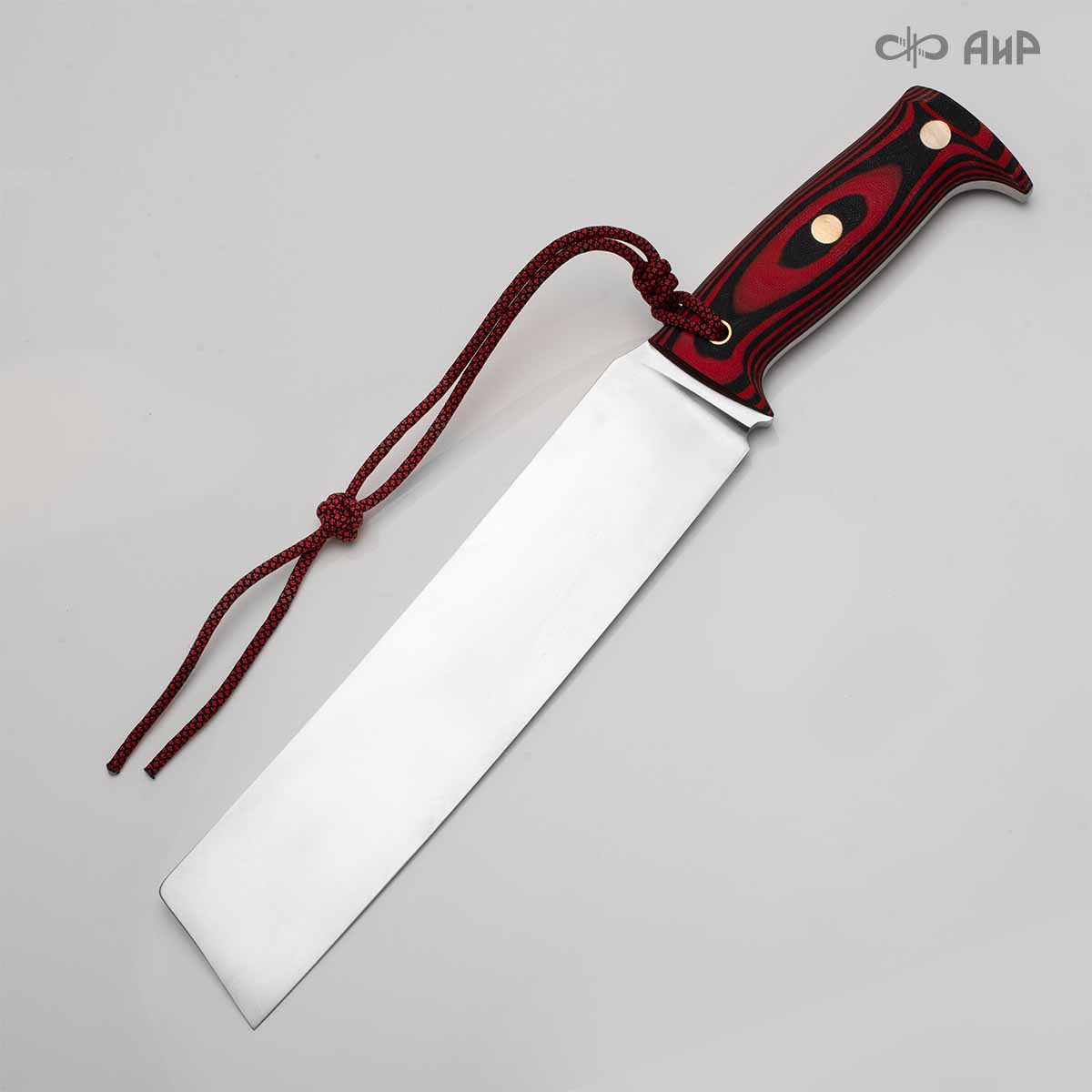 Уралмаш тесак (G10 красно-черный, паракорд с темлячным узлом, кастомная заточка) - Компания «АиР»