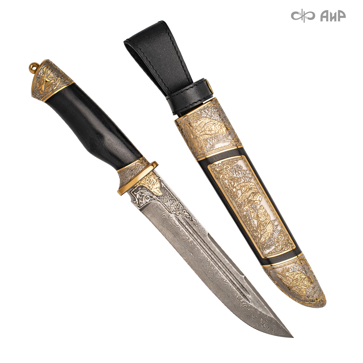 Нож Арсенальный люкс с сюжетом Битва медведей, Артикул: 38600 - Компания «АиР»