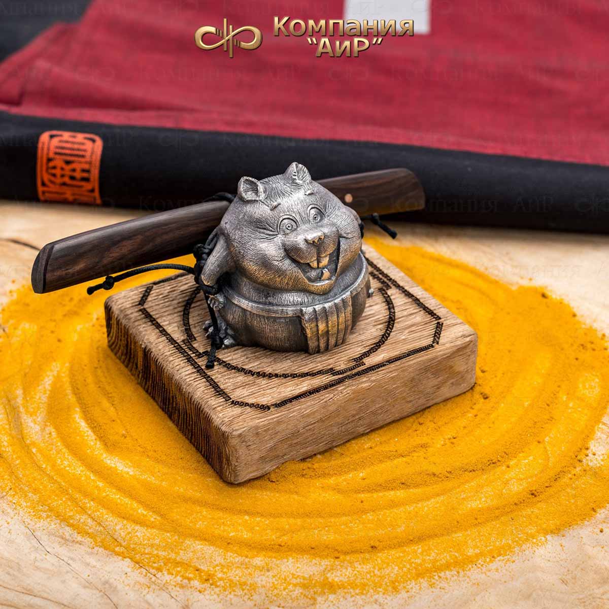  Композиция Хома Рикиси с айкути, макасар, дамасская сталь ZDI-1016 - Компания «АиР»