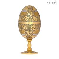 Яйцо сувенирное Виноградная лоза с лавандовым фианитом, Артикул: 3348