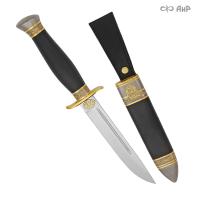  Нож Финка-2 Пограничник с золотом, 40Х10С2М, комбинированные ножны Артикул: 22080