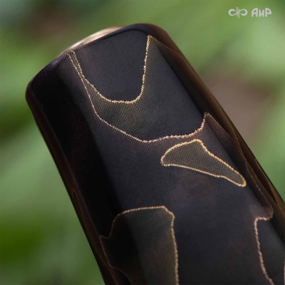 Набор Поварской-3 (композит с латунью и бронзой волны, мокуме гане, авторский кожаный кейс) дамасская сталь ZDI-1016 - Компания «АиР»