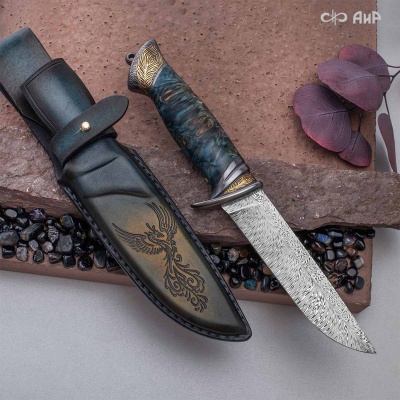 Нож Чернокрылый павлин, авторские ножны, Артикул: 39239 - Компания «АиР»