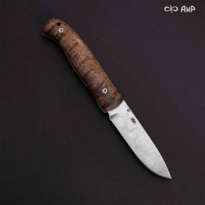 Складной (стабилизированная карельская береза коричневая) дамасская сталь ZDI-1016 - Компания «АиР»