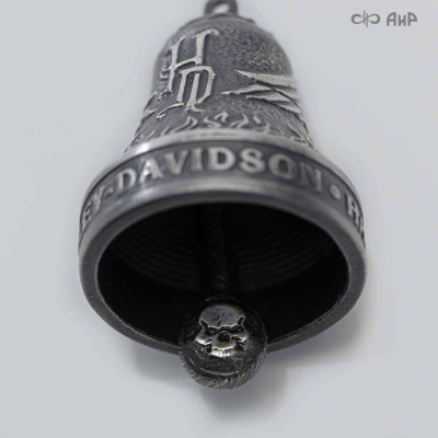 Сувенир Колокольчик Harley-Davidson (литье, латунь, чернение серебра) - Компания «АиР»