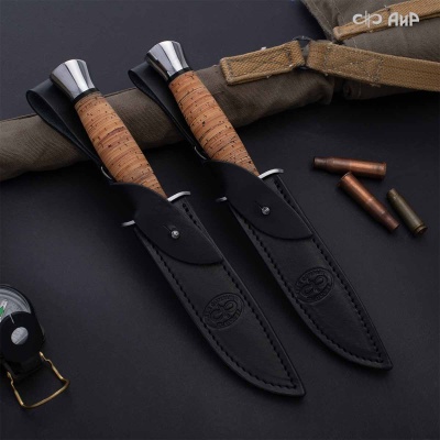 Финка-2 (береста) дамасская сталь ZDI-1016  - Компания «АиР»