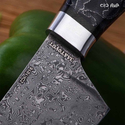 Набор Поварской-3 (композит с алюминиевой микросеткой волны, черный) дамасская сталь ZDI-1016 - Компания «АиР»