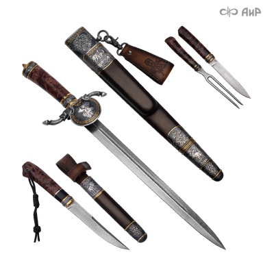 Гарнитур охотничий Великаны леса, с хиршфангером, Артикул: 39207 - Компания «АиР»