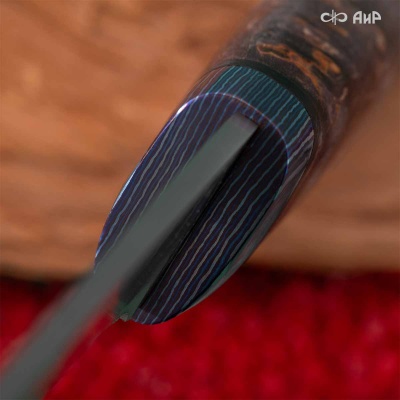 Следопыт (стабилизированная карельская береза фиолетовая, ЗлаТи (ZlaTi) дамасская сталь ZDI-1016 - Компания «АиР»
