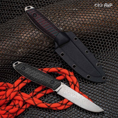 Жулан-Т (микарта зелено-красная) дамасская сталь ZDI-1016 - Компания «АиР»