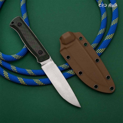 Стриж-Т (карбон зебра зеленый) дамасская сталь ZDI-1016 - Компания «АиР»