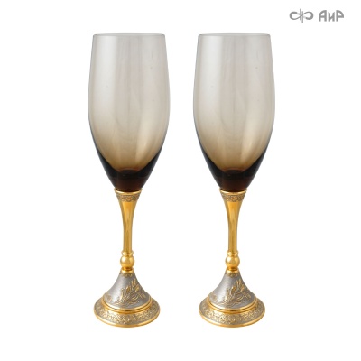 Фужеры для шампанского Богемская вуаль, Артикул: 34570 - Компания «АиР»