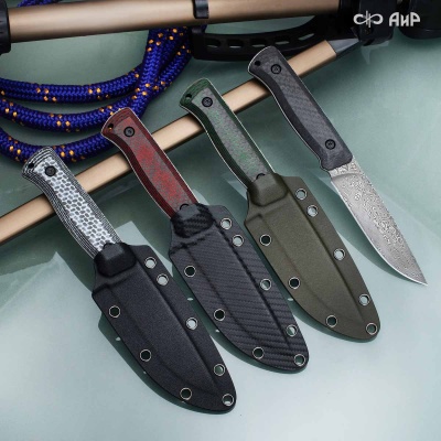 Стриж-Т (карбон зебра зеленый) дамасская сталь ZDI-1016 - Компания «АиР»